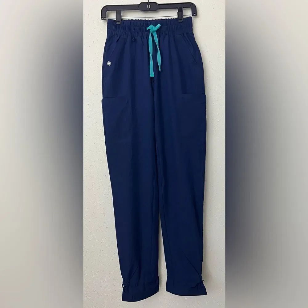 New Figs SAUMER HIGH WAISTED FIONLITE JOGGER SCRUB PANTS Size XXS
